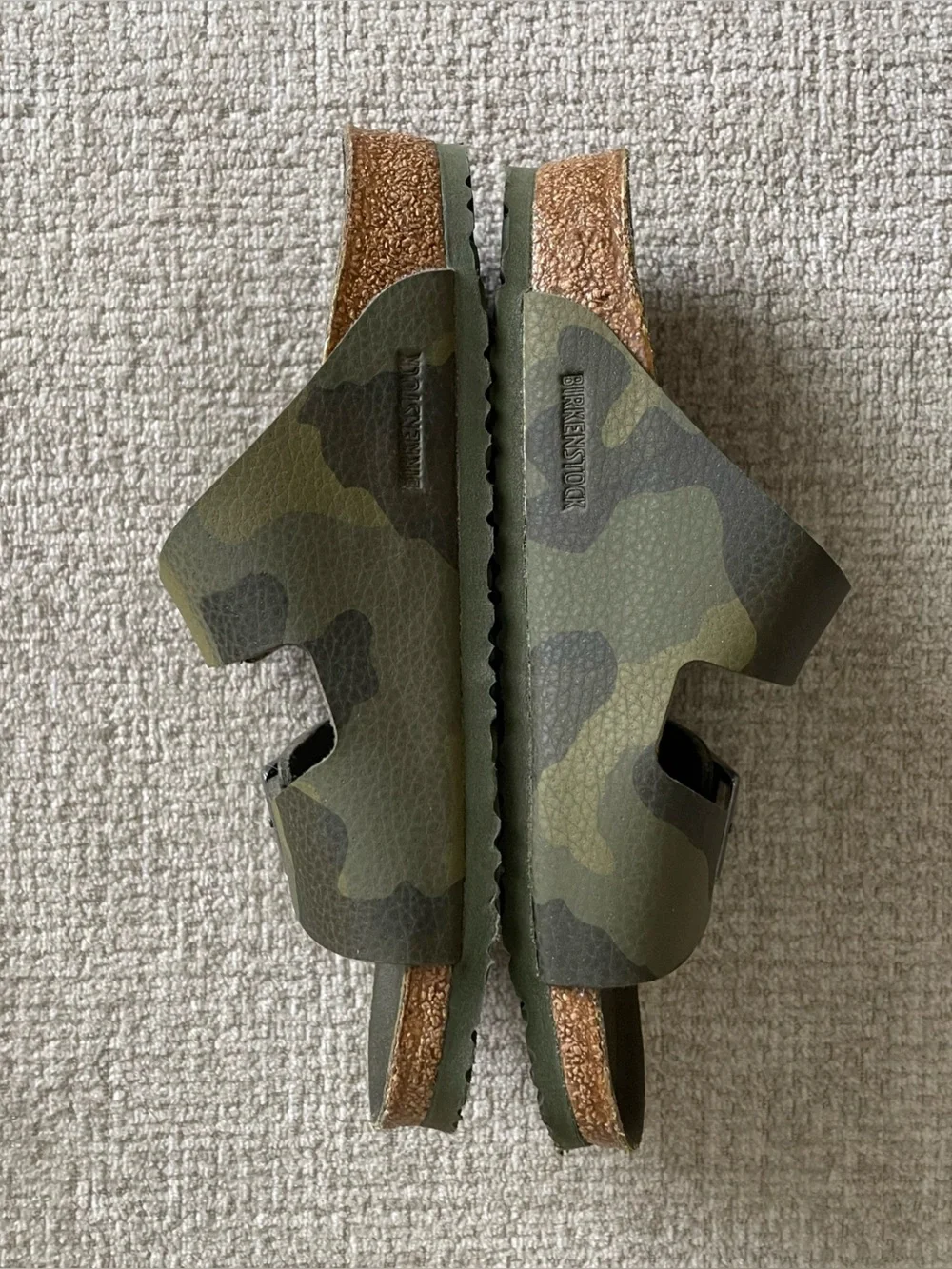 Birkenstock Kids Two-Strap Sandals in Olive Camo